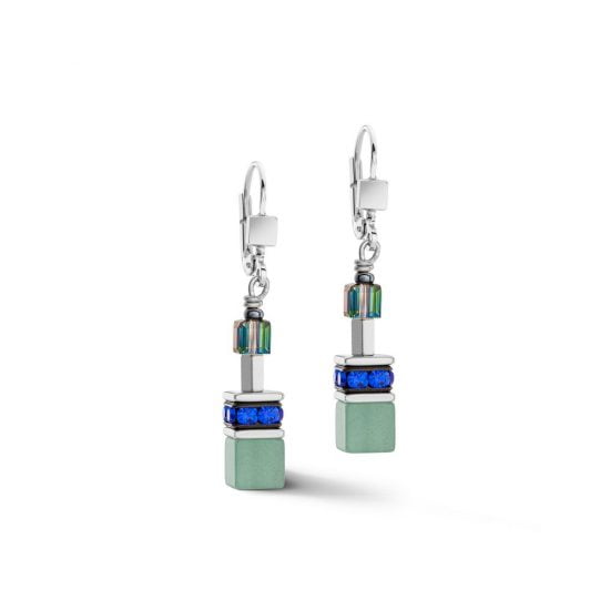 GeoCUBE® Iconic Precious Chain earrings silver-multicolour