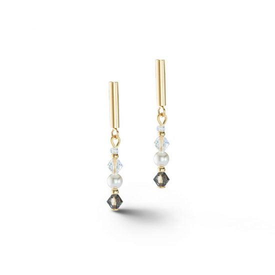Princess Pearls earringse grey-crystal